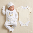 5-Piece Newborn Baby Gift Set – Safari Rainbow Print Sleepsuit & Bodysuit