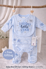 5-Piece Baby Boy Gift Set – “Daddy’s Little Star” Newborn Outfit