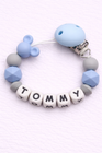 Personalised Pacifier Clips – Baby Name Dummy Holders with Silicone Beads