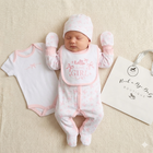 5-Piece Baby Girl Gift Set – “Hello Sweet Girl” Newborn Outfit
