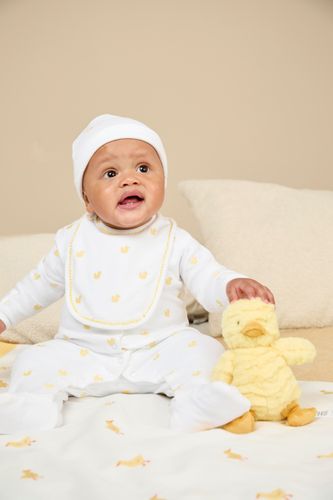 JoJo Maman Bebe - Yellow Duck Embroidered Set