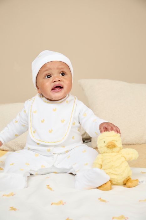 JoJo Maman Bebe - Yellow Duck Embroidered Set