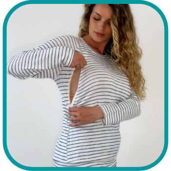 Lily & Ribbon ' Stripe Maternity and Nursing Jumper