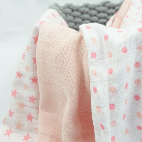 100% Cotton Muslin Squares & Bibs