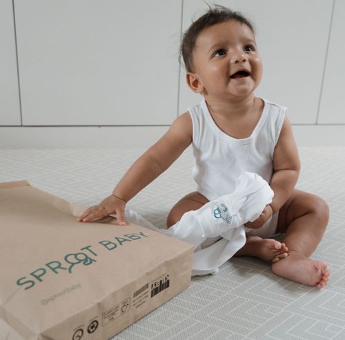 Bring along your used white baby basics for us to Upcyle - no matter the brand or stains