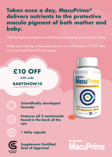 £10 OFF MacuPrime 90 day supply from The Body Doctor with code BABYSHOW10