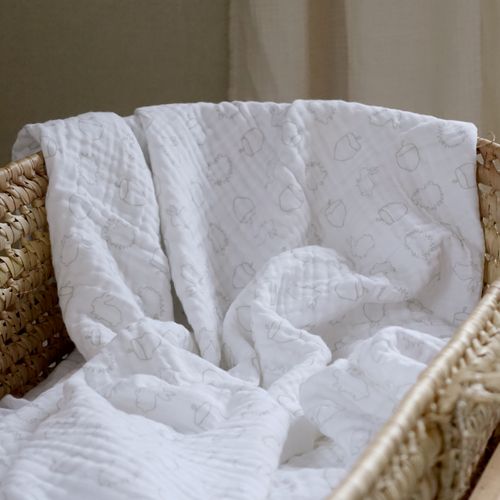 £15 Cotton Muslin Moses Basket Blankets