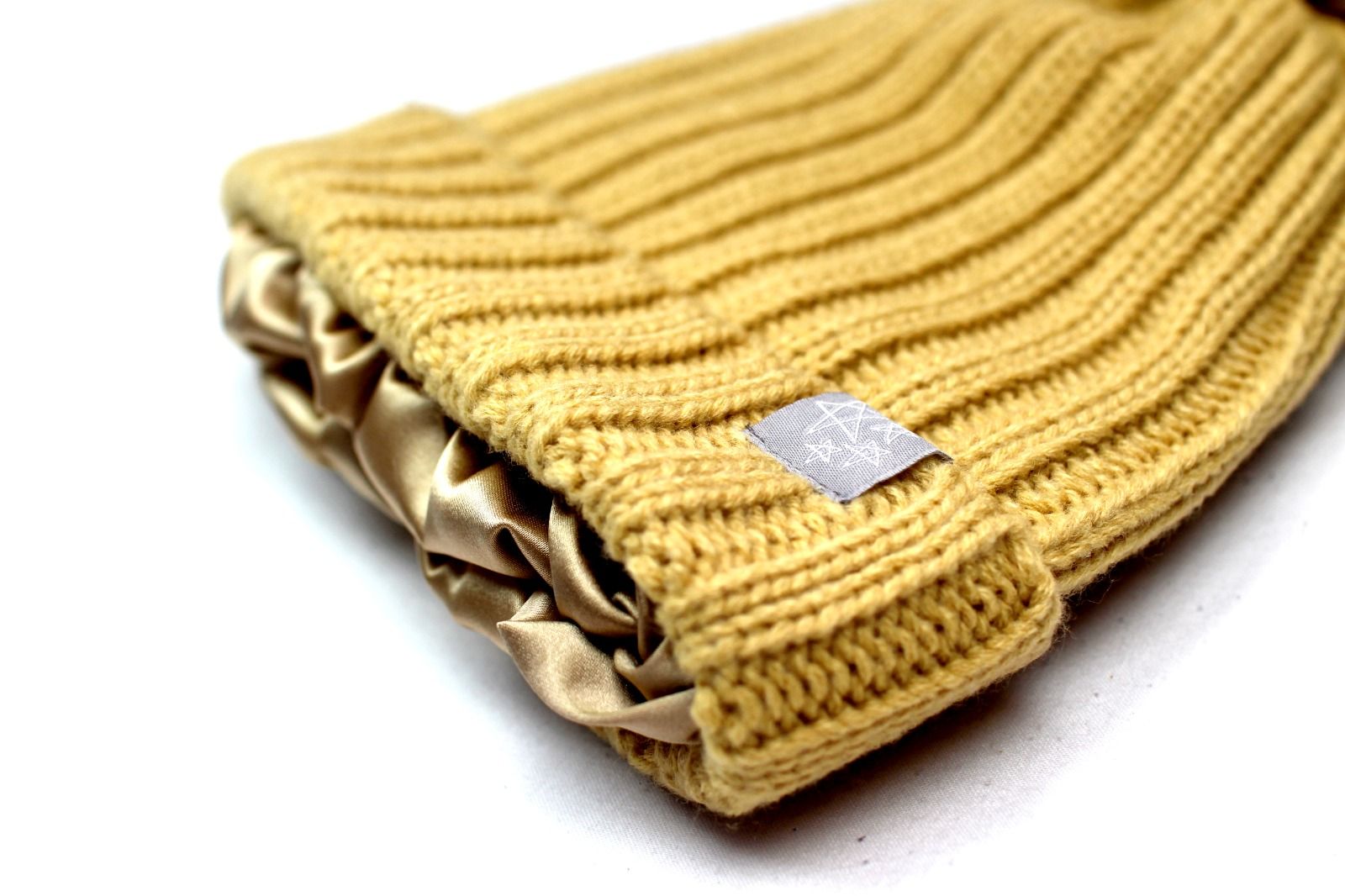 Silk Lined Pom Pom Hat