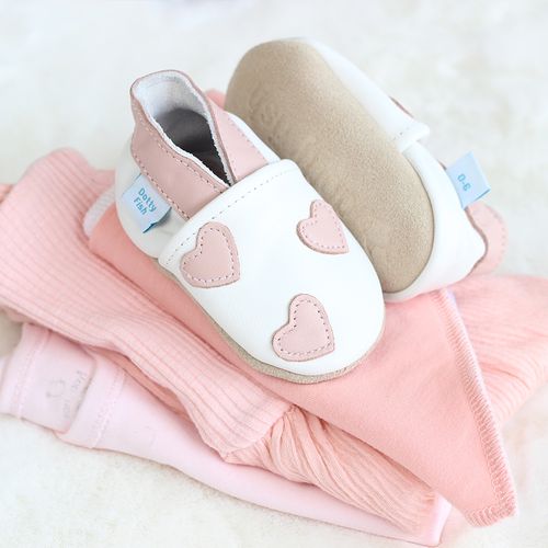 Queen of Hearts Soft Leather Baby Shoes