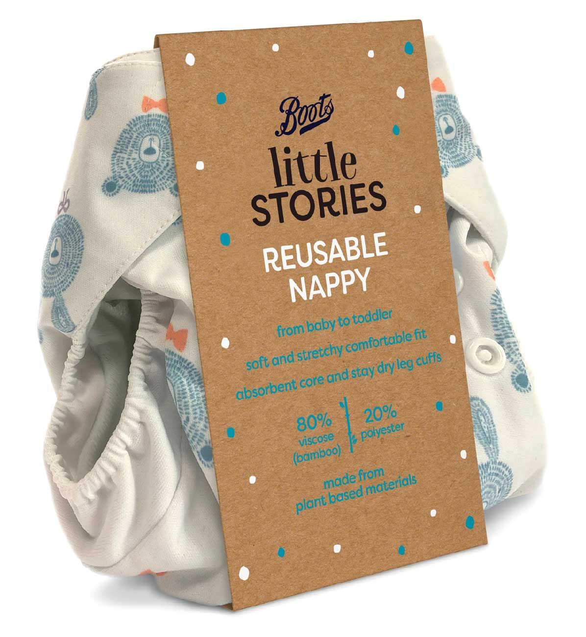 Boots Little Stories Reusable Nappy Animal Print