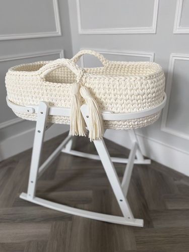 Hand knitted moses basket