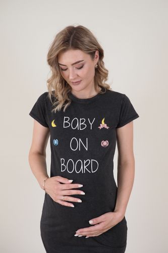 Baby On Board Printed Dress T-Shirt