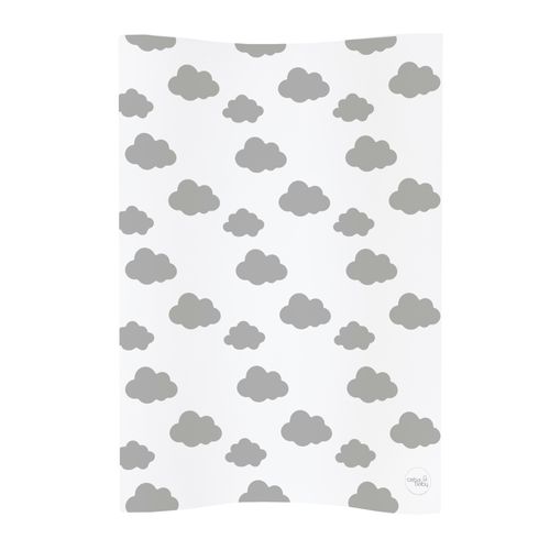 Grey clouds anti-roll baby changing mat
