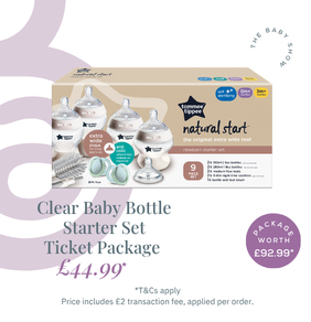 CLEAR BABY BOTTLE STARTER SET PACKAGE