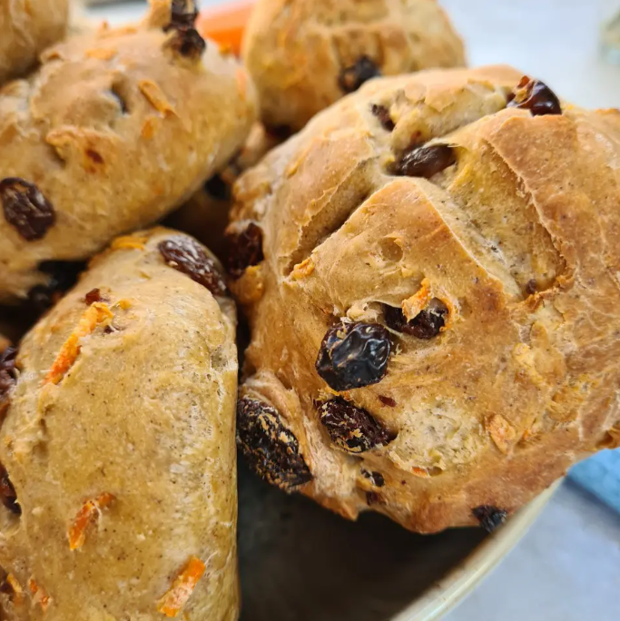 Carrot Cake Hot Cross Buns
