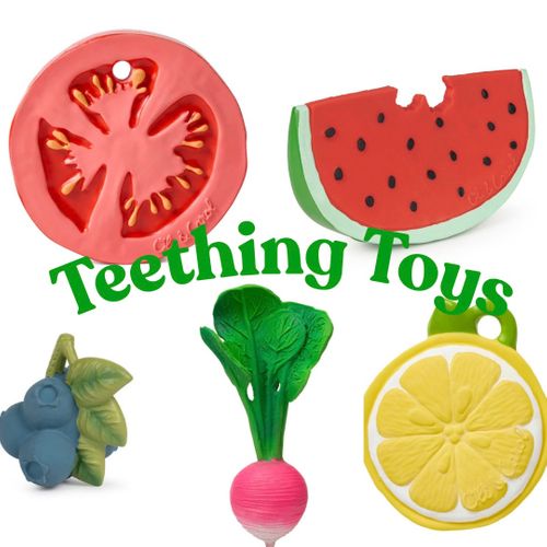 Natural rubber teething toy