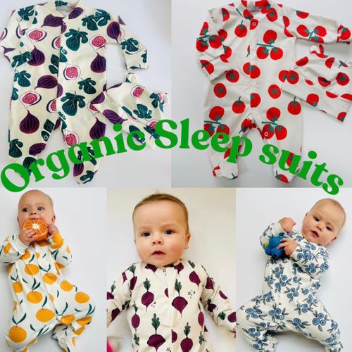 Eddie and Bee Organic cotton sleep suits