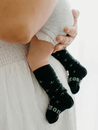 Merino wool baby knee-high socks