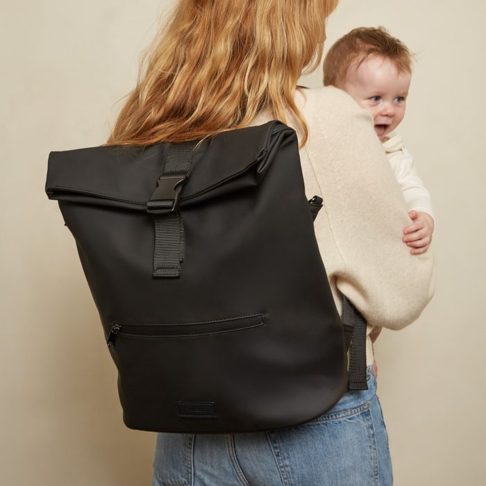 VIGGO Eco Changing Backpack with Changing Mat - Black