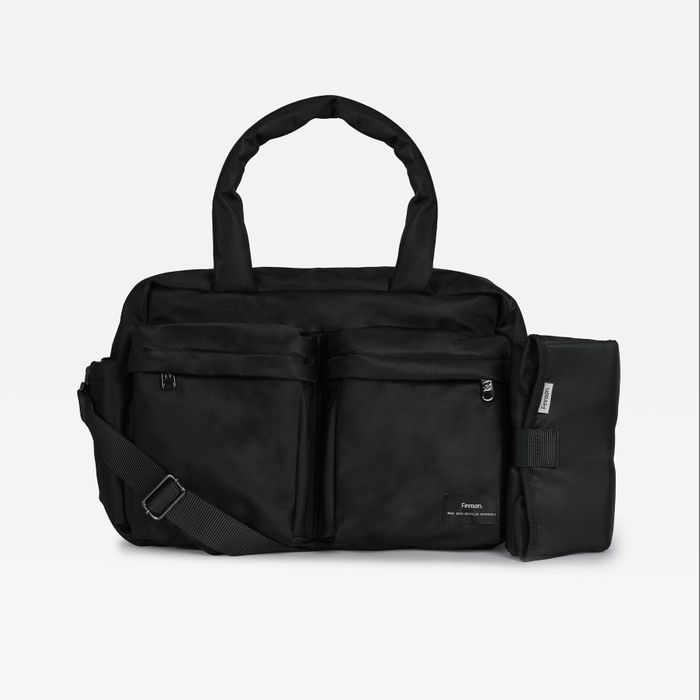IRIS Eco Double Pocket Changing Bag with Changing Mat - Black