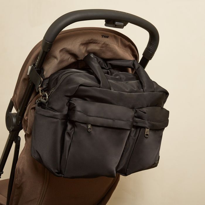 IRIS Eco Double Pocket Changing Bag with Changing Mat - Black