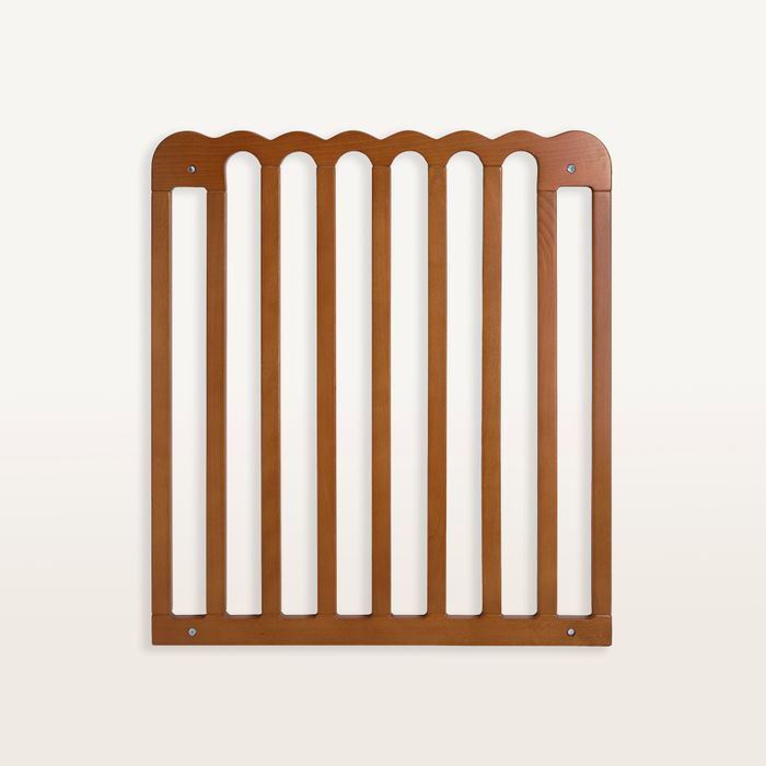 Scalloped Baby Gate - Walnut