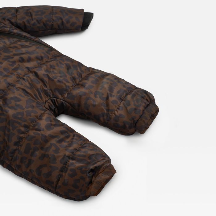 ANDERS Eco Snowsuit - Chocolate Leopard (Footless)