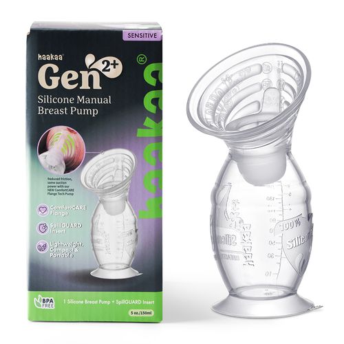 Haakaa Gen. 2 Plus Silicone Manual Breast Pump + SpillGUARD Insert