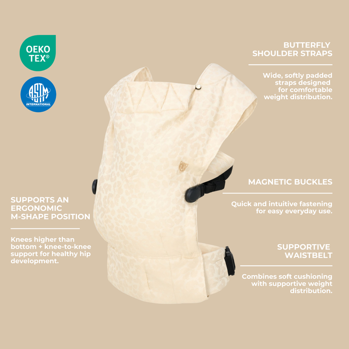 Bowie Baby Carrier Beige Leopard