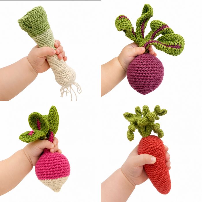 Organic cotton rattles