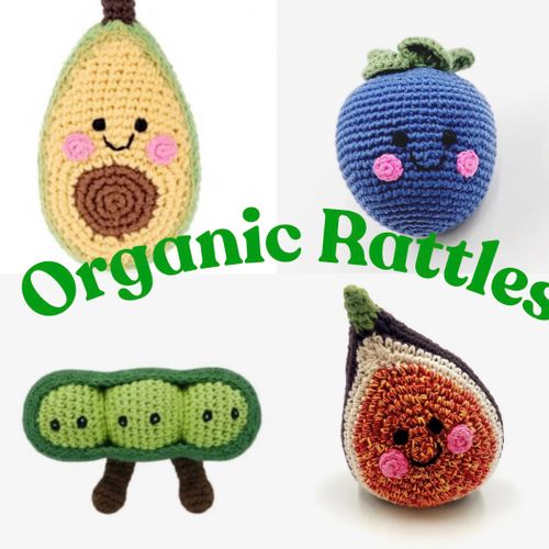 Organic cotton rattles