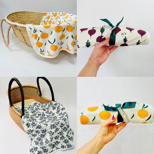 Eddie & Bee Organic Cotton Baby Pram Blanket
