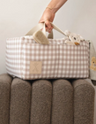 Gingham Nappy Caddy