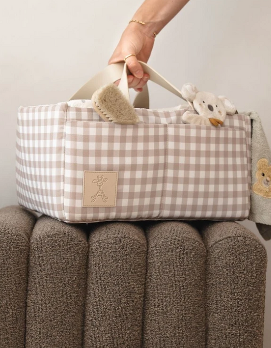 Gingham Nappy Caddy