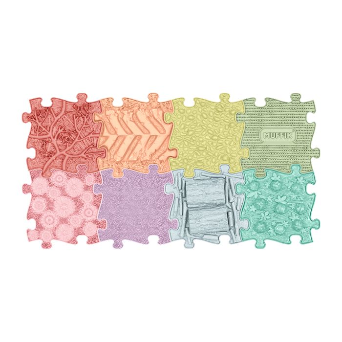 MUFFIK Set of orthopedic mats - Rainbow Pastel