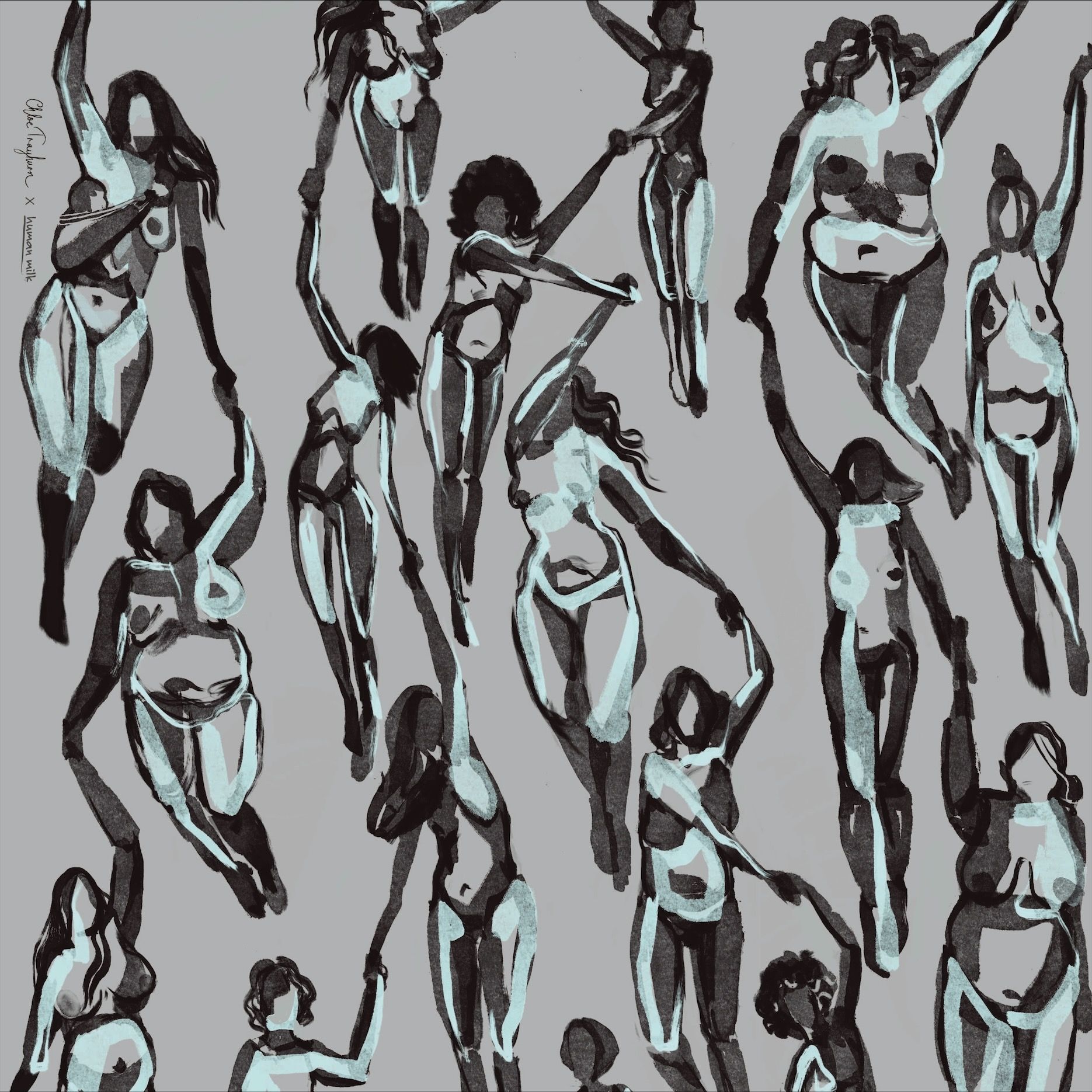 Human Milk x Chloe Trayhurn Scarves