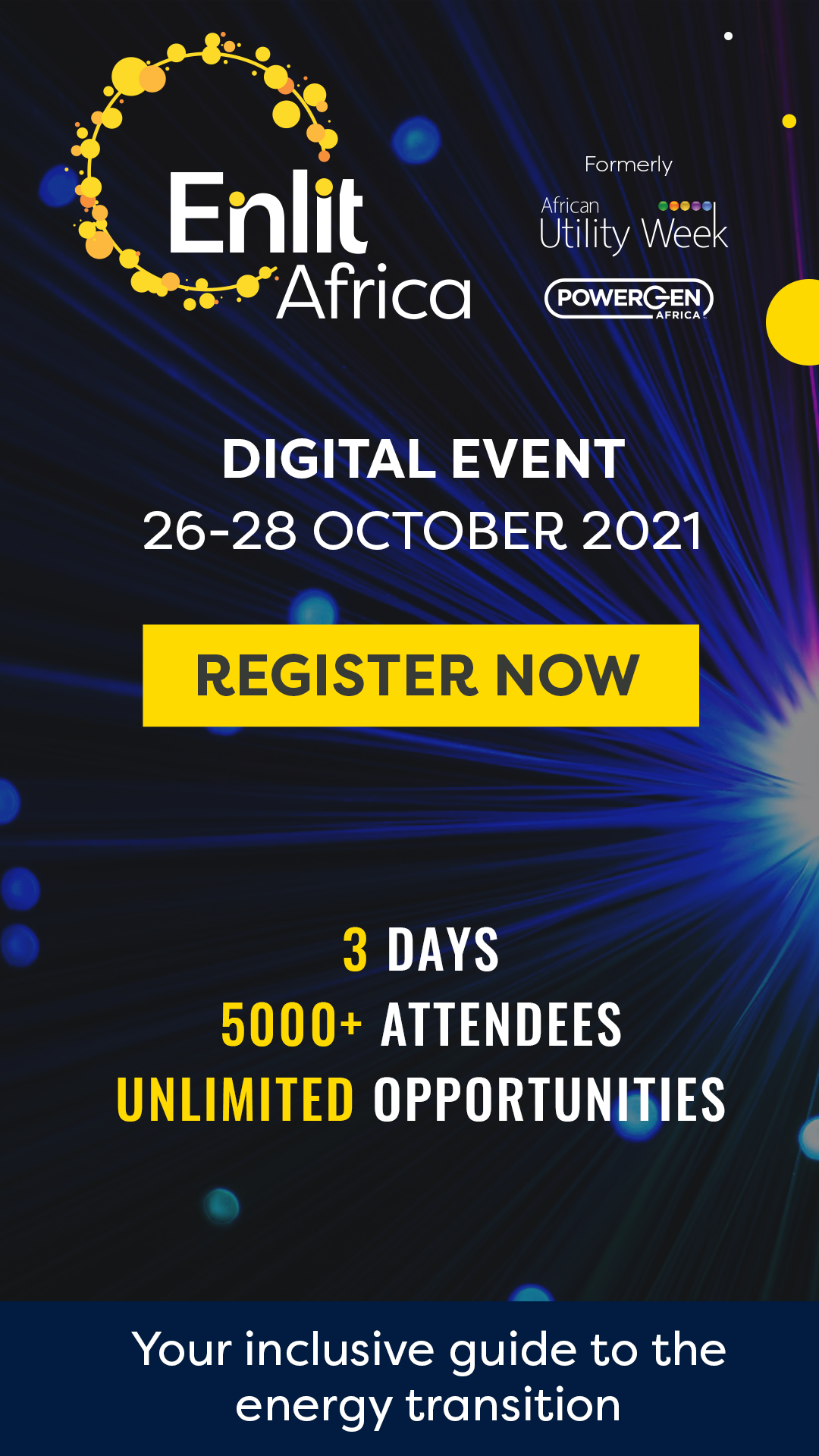 Register now for the Enlit Africa Digital Event from 26-28 October 2021