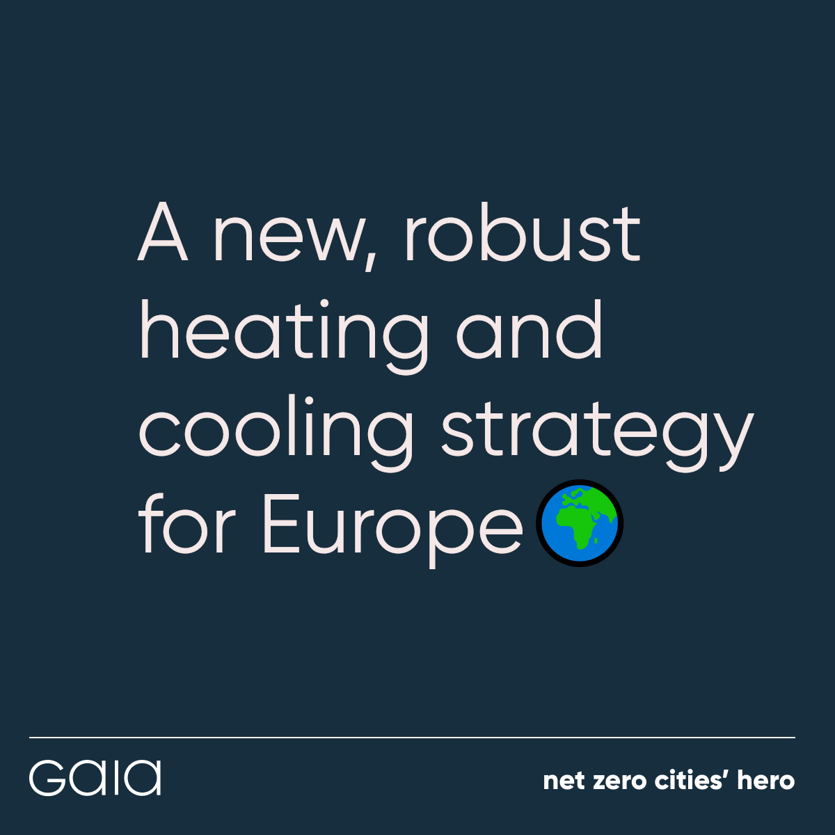 A new, robust heating and cooling strategy for Europe