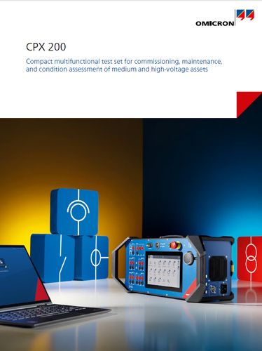 CPX 200 - Compact multifunctional test set for commissioning, maintenance, and condition assessment of medium and high-voltage assets