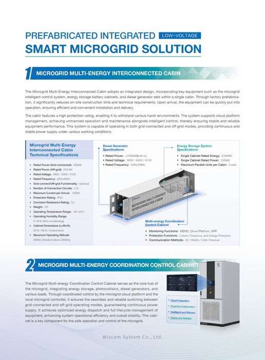 Prefabricated Integrated Smart Microgrid Solution（LOW-VOLTAGE）