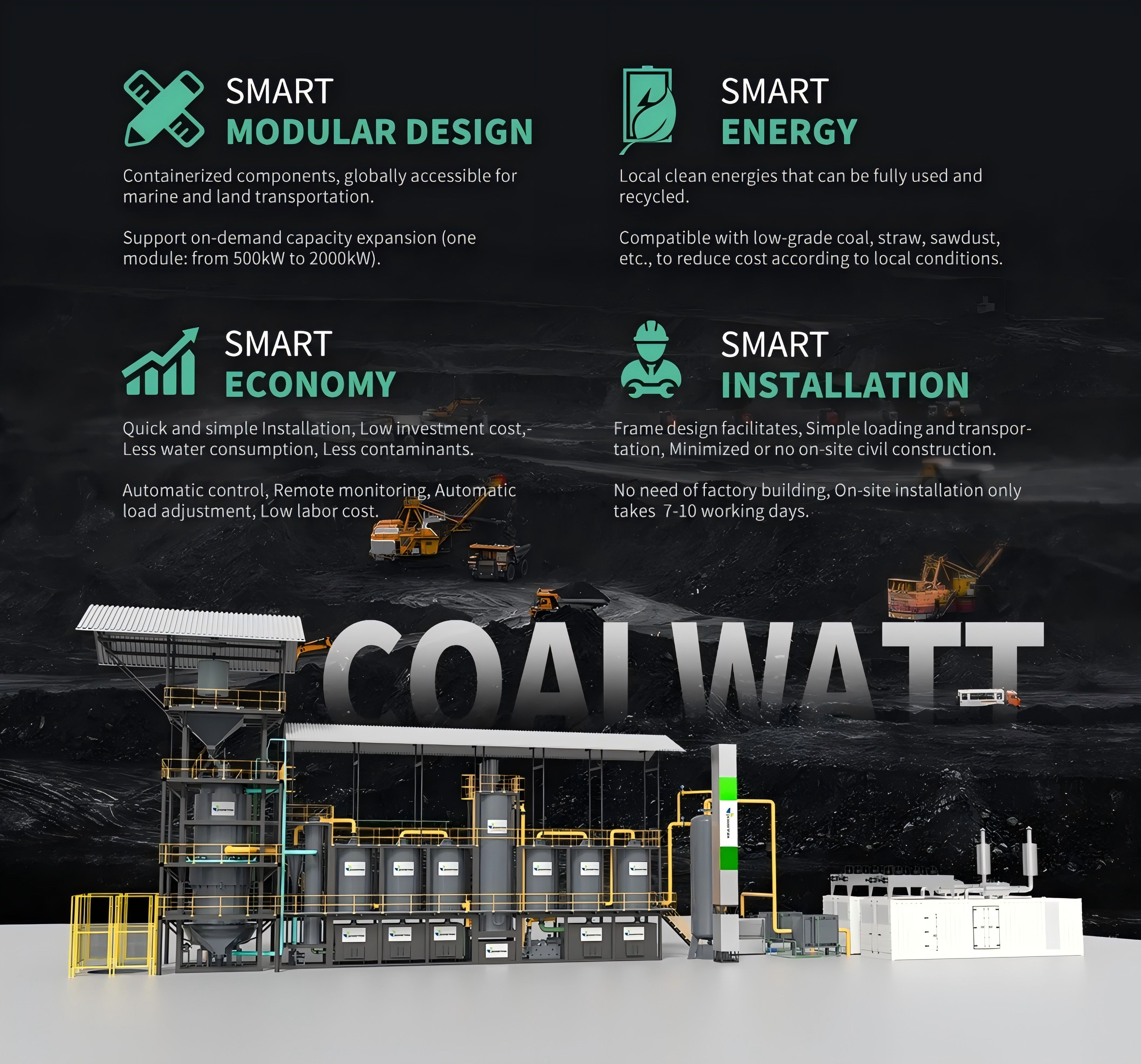 Coalwatt Compact Coal Gasification Power Generation System
