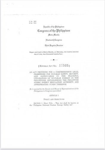 PBBM signs law for nuclear regulatory authority