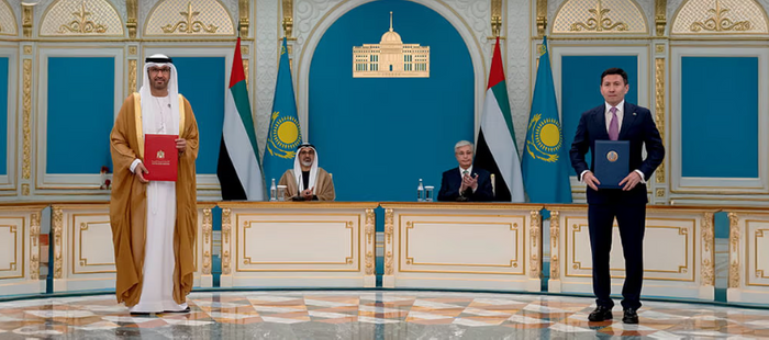 Crown Prince of Abu Dhabi and President of Kazakhstan Witness Masdar Agreement to Develop Renewable Energy Projects