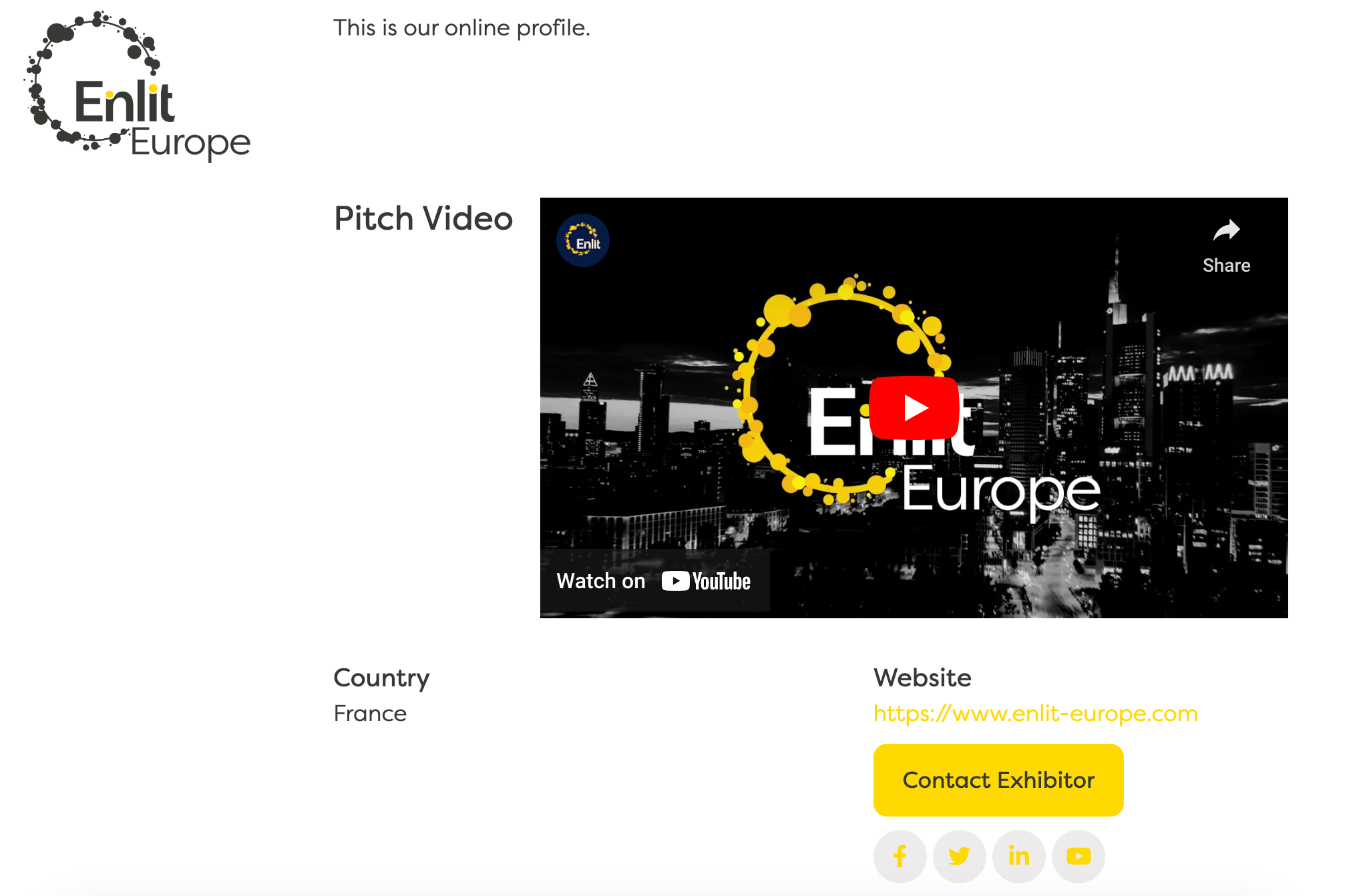 Enlit Europe 2023 Exhibitor Pitch Video