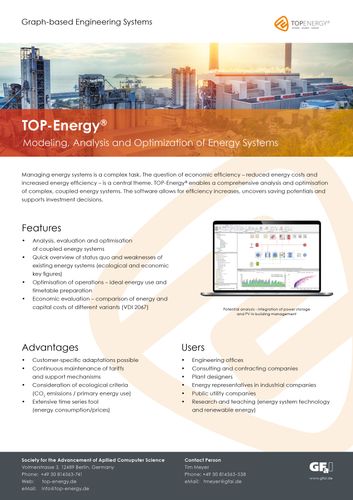 TOP-Energy - Modelling and optimization of energy systems (one pager)