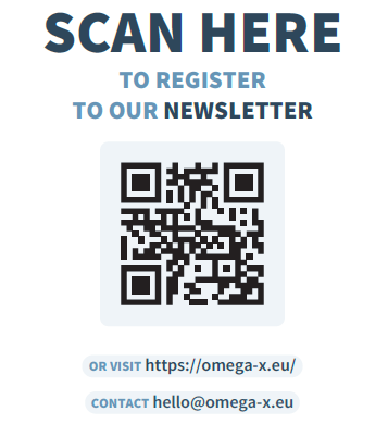 OMEGA-X Business card subscription newsletter