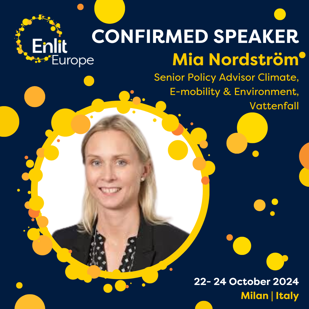 Mia Nordström speaker Enlit Europe 2024