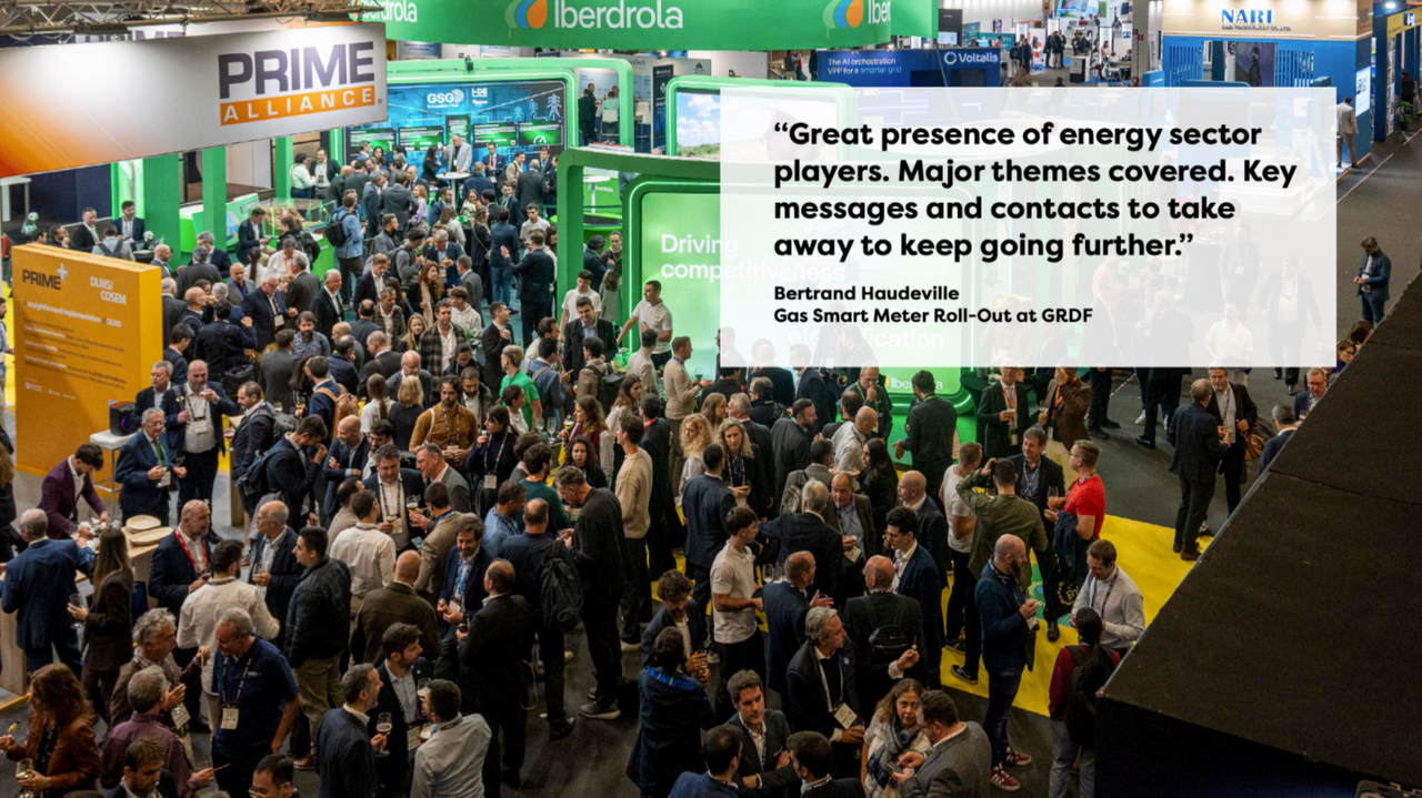 Enlit Europe 2025 exhibition floor with Iberdrola stand