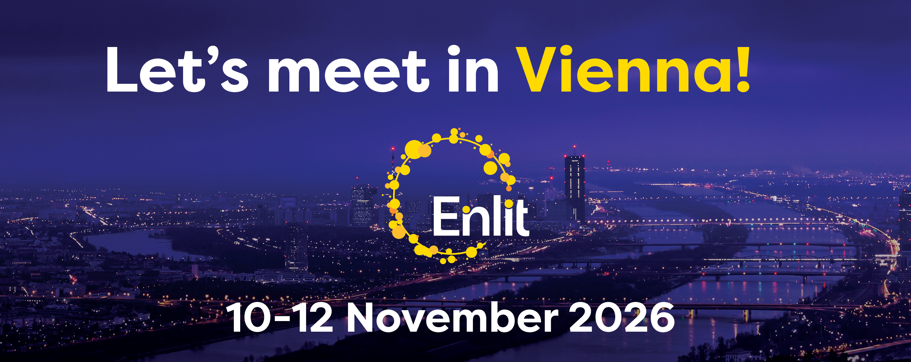 Enlit Europe 2026 banner with Vienna image
