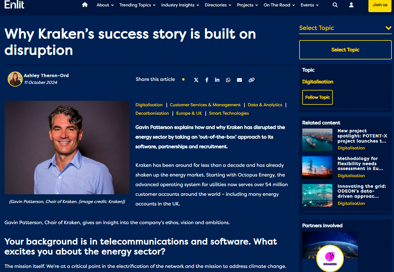 EnlitWorld Kraken Gavin Patterson